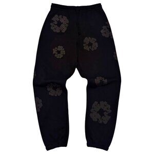 Denim Tears The Cotton Wreath Sweatpants Black Monochrome